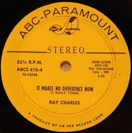 RAY CHARLES - It makes no difference now -B2-.jpg