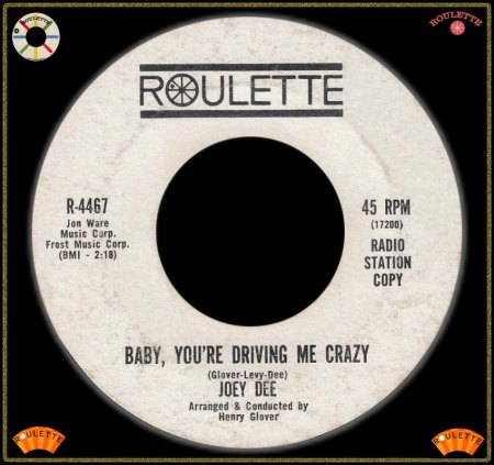 JOEY DEE - BABY YOU'RE DRIVING ME CRAZY_IC#002.jpg