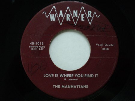 THE MANHATTANS - Love is where you find it -B-.JPG