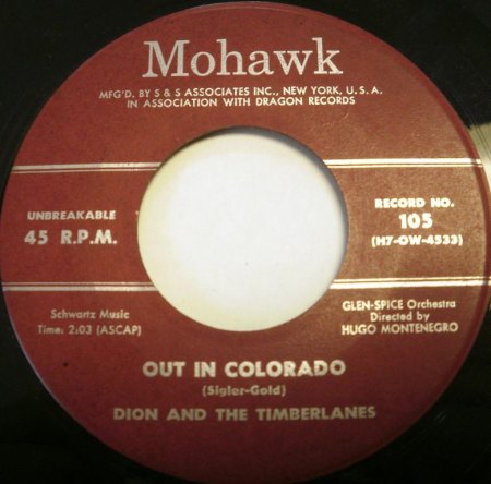 DION &amp; THE TIMBERLANES - Out in Colorado -B-.JPG