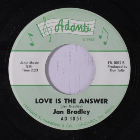 JAN BRADLEY - Love is the answer -A-.JPG