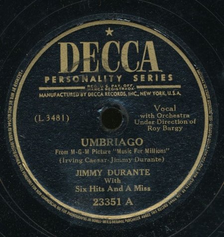 JIMMY DURANTE - Umbriago -A-.JPG