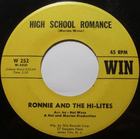 RONNIE &amp; THE HI-LITES - High School Romance -A-.JPG