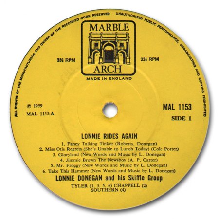 Donegan, Lonnie - Rides again - LP Marble Arch (4).JPG