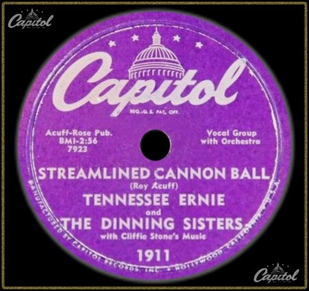 TENNESSEE ERNIE FORD &amp; THE DINNING SISTERS - STREAMLINED CANNON BALL_IC#002.jpg