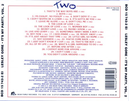 Gore, Lesley - It's My Party - CD 2 von 5'erBox BCD 15742  (3).jpg