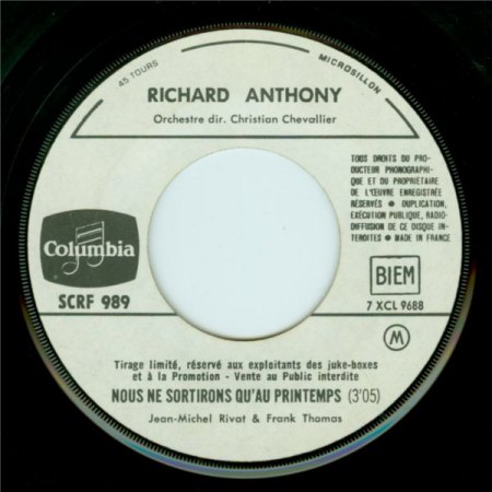 Richard Anthony (FRA SCRF989 LB)  - Nous ne sortirons qu'au printemps.jpg