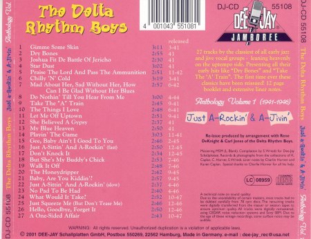 Bb 55108 Delta Rhythm Boys - Just A-Rockin' &amp; A-Jivin' Vol.1-back.JPG