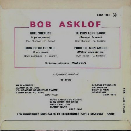 Asklof, Bob - Quel supplice EP 1965_4.jpg