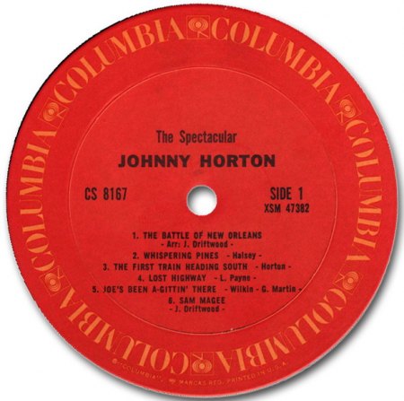 Johnny Horton - The Spectacular - LP Columbia LabelA.jpg