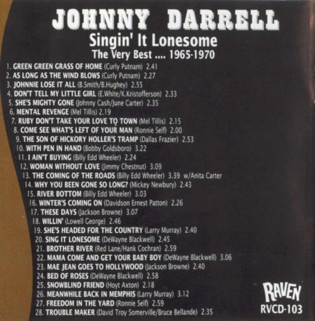 Darnell, Johnny - Singin' it lonesome - Very best 1965-70 (2).jpg