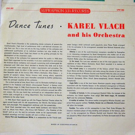 Dance Tunes - Karel Vlach and his orchestra - Supraphon LPM 282 back.jpg