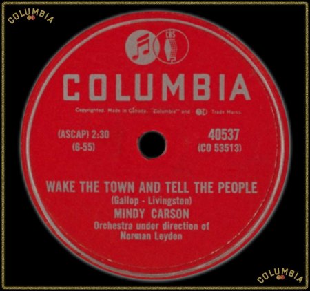 MINDY CARSON - WAKE THE TOWN &amp; TELL THE PEOPLE_IC#003.jpg