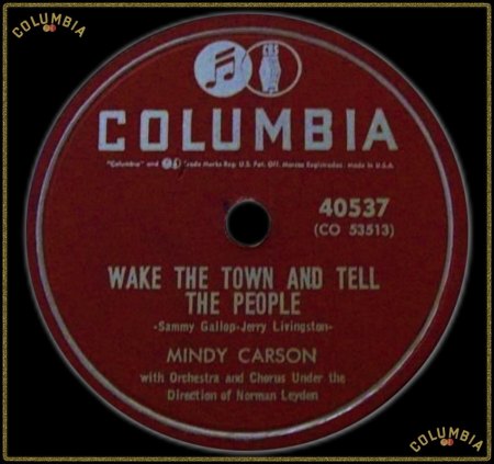 MINDY CARSON - WAKE THE TOWN &amp; TELL THE PEOPLE_IC#002.jpg
