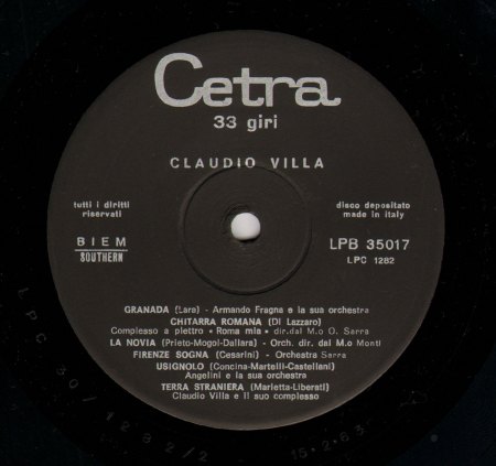 Villa, Claudio - Canzoni al vento .JPG
