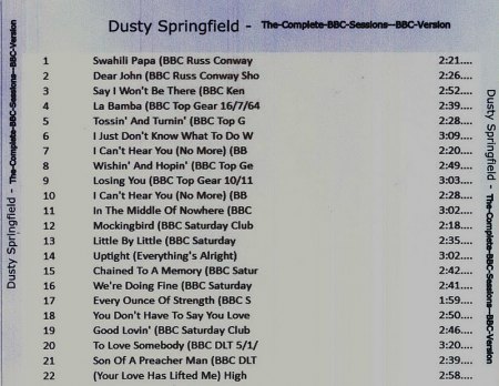 Springfield, Dusty - Complete BBC Sessions .jpeg