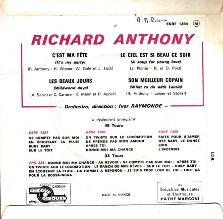 RICHARD ANTHONY-EP - Columbia ESRF 1394 - CV RS -.jpg