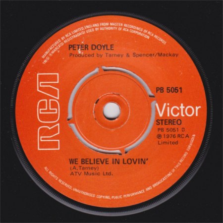 Peter Doyle (GBR 45 RCA demo PB5051 LB, 26-08-1977) - We Believe In Lovin'.jpg