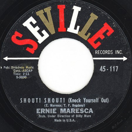 1962 Single - Ernie Maresca - Shout! Shout! (Knock Yourself Out).jpg