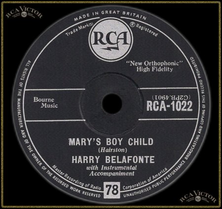 HARRY BELAFONTE - MARY'S BOY CHILD (UK SINGLE)_IC#002.jpg