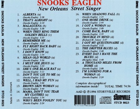 Snooks Eaglin - New Orleans Street Singer - Back --.jpg