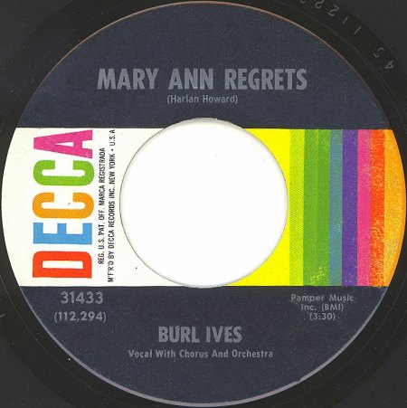 Burl Ives_Mary Ann Regrets_Decca-31433.jpg
