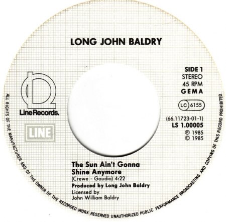 LONG JOHN BALDRY - The sun ain't gonna shine anymore -A-.jpg