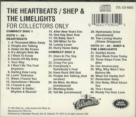Heartbeats &amp; Shep &amp; the Limelights - Collectables DCD (4).jpeg