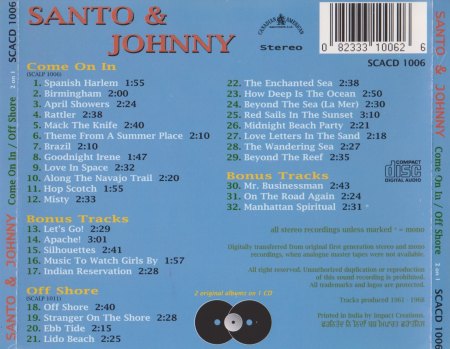 Santo &amp; Johnny - Come on in &amp; Off shore (2).jpg