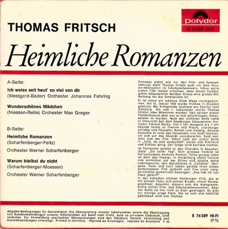 THOMAS FRITSCH-EP - Heimliche Romanzen - CV RS -.jpg