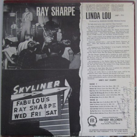 Sharpe, Ray - Welcome back Linda Lou (2).jpg