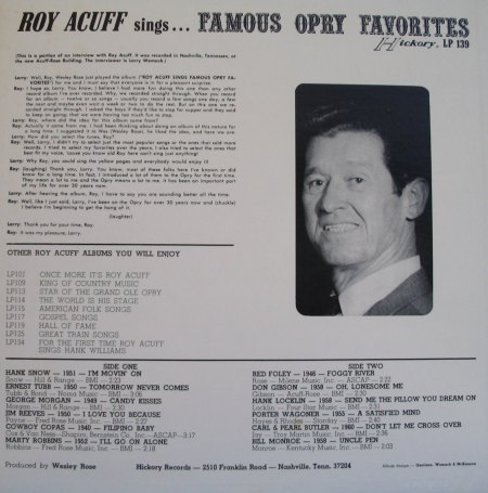Acuff, Roy - Sings famous Opry Favorites - Hickory 139 - 1 (2).JPG
