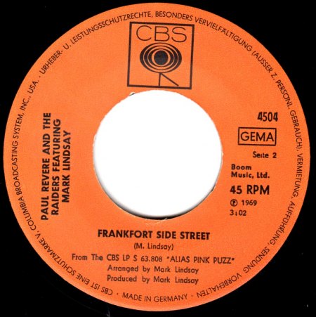 PAUL REVERE &amp; THE RAIDERS FEAT. MARK LINDSAY - Frankfort Side Street -B-.jpg