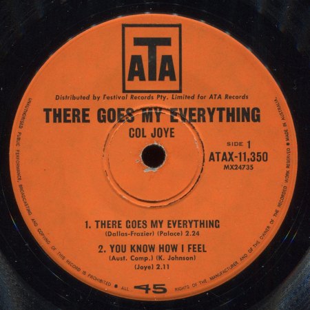 Col Joye - There Goes My Everything [EP] - Label 1.jpg