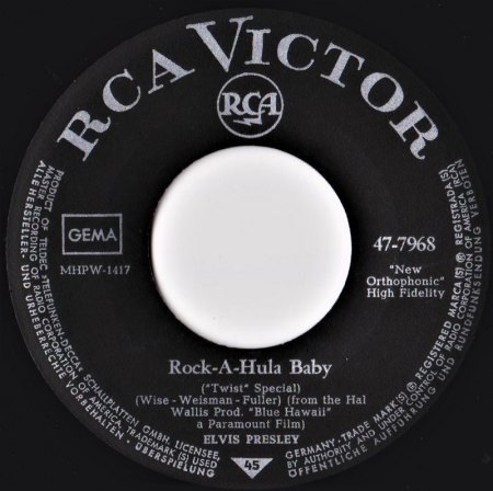 RCA 47-7968 Elvis - Rock-A-Hula Baby