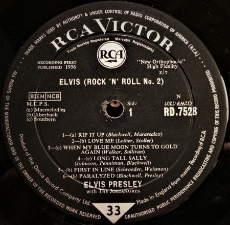 ELVIS PRESLEY RCA VICTOR LP LPM-1382