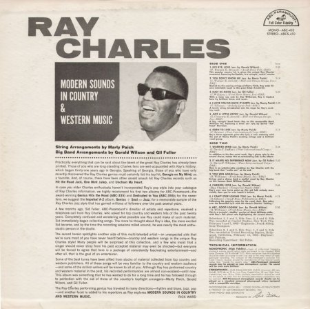 Ray Charles singt Country-Songs