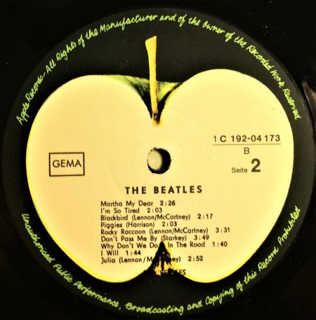 BEATLES - White Album Deutsche Apple Varianten