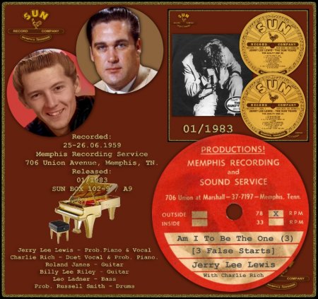 JERRY LEE LEWIS - AM I TO BE THE ONE (3) [3 FALSE STARTS]