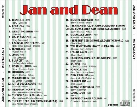 JAN & DEAN - CD's