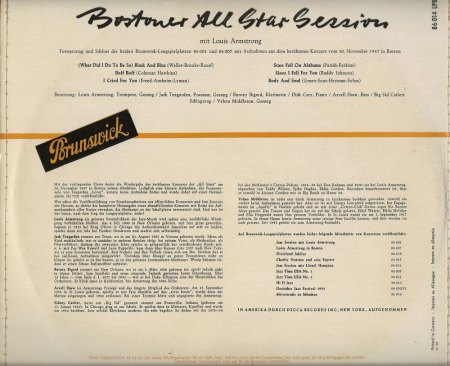 LOUIS ARMSTRONG auf Brunswick/Decca