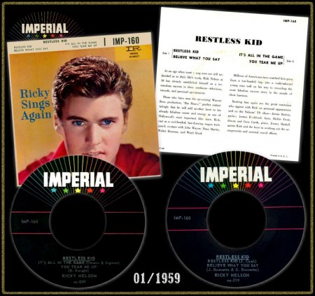 RICKY NELSON IMPERIAL EP IMP-160