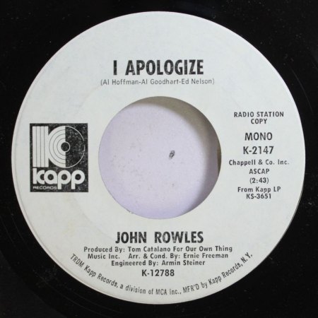 JOHN ROWLES aka JA-AR