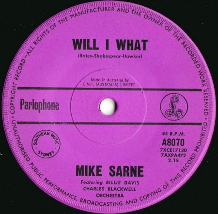 MIKE SARNE & THE INNOCENTS - Just Like Eddie