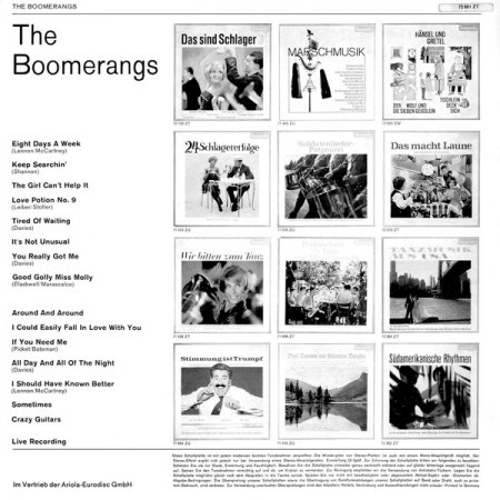 The Boomerangs - Beat-Beat-Beat LP 1965 German Beat