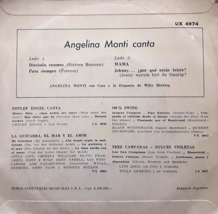 Angelina Monti - Cover-Versionen