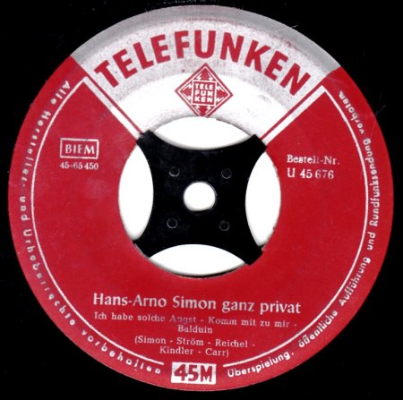 HANS-ARNO SIMON & Familie - STEREO Single von 1960