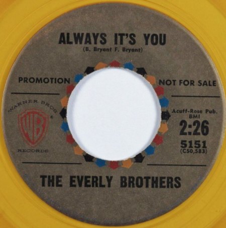 Everly Brothers - Warner Bros Singles USA
