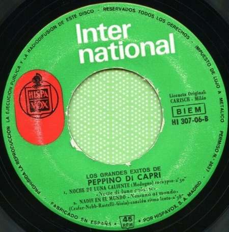 PEPPINO DI CAPRI  -  Italia/International EPs