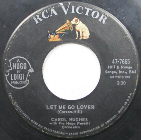 LET ME GO LOVER - Original Joan Weber